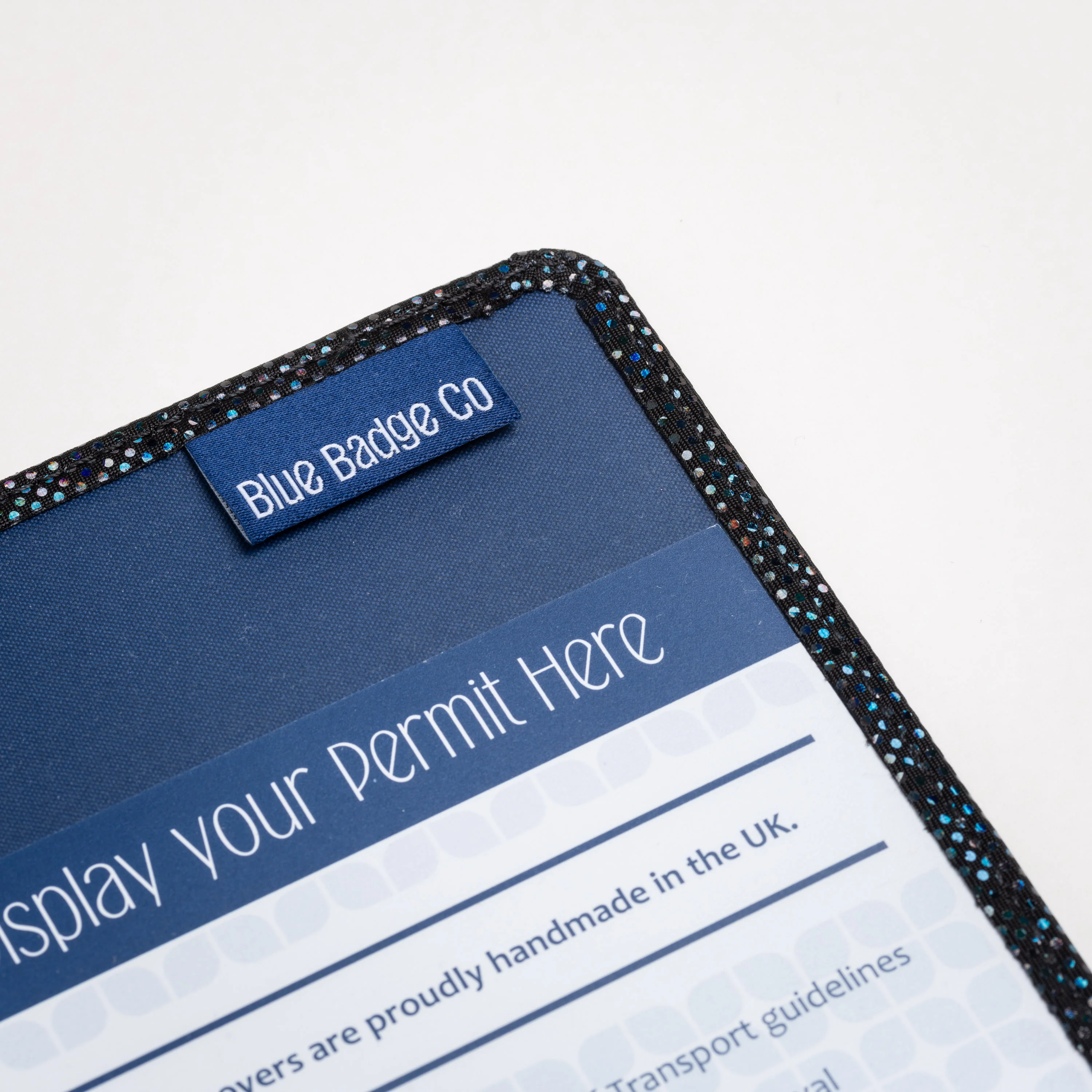 Blue Badge Wallet - Disabled Parking Permit Holder Holographic Black Glass - UK Made - Image 4