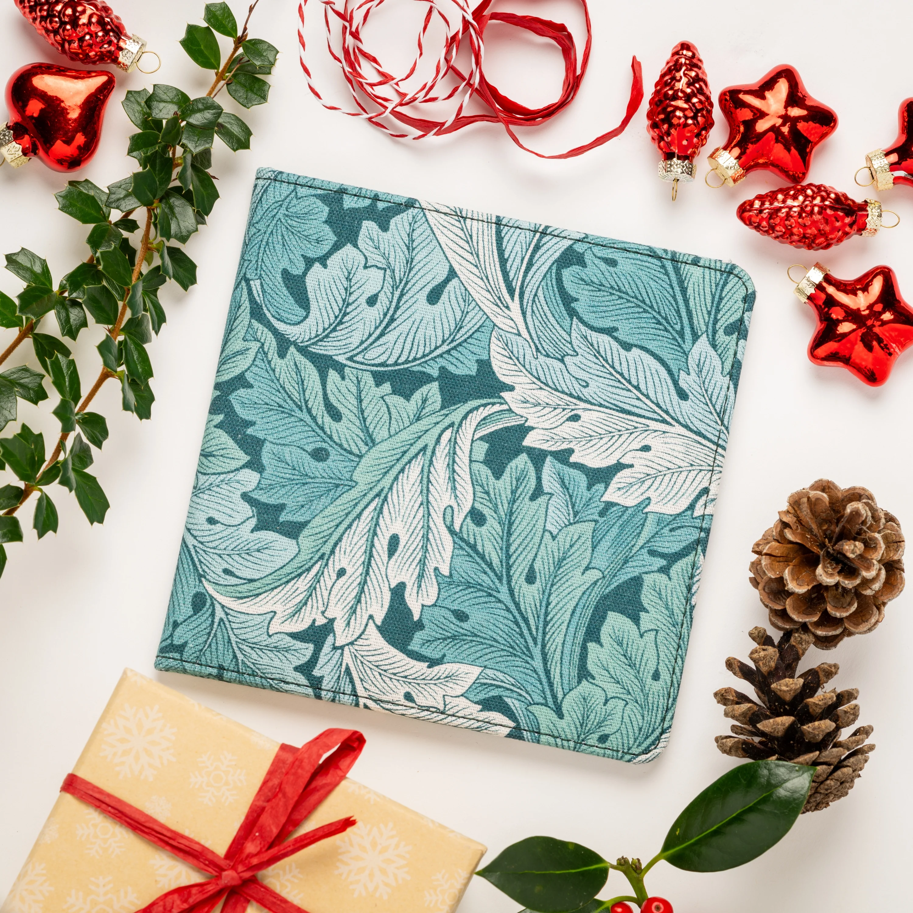 Blue Badge Wallet - Disabled Parking Permit Holder William Morris Acanthus Teal - UK Made - Image 5