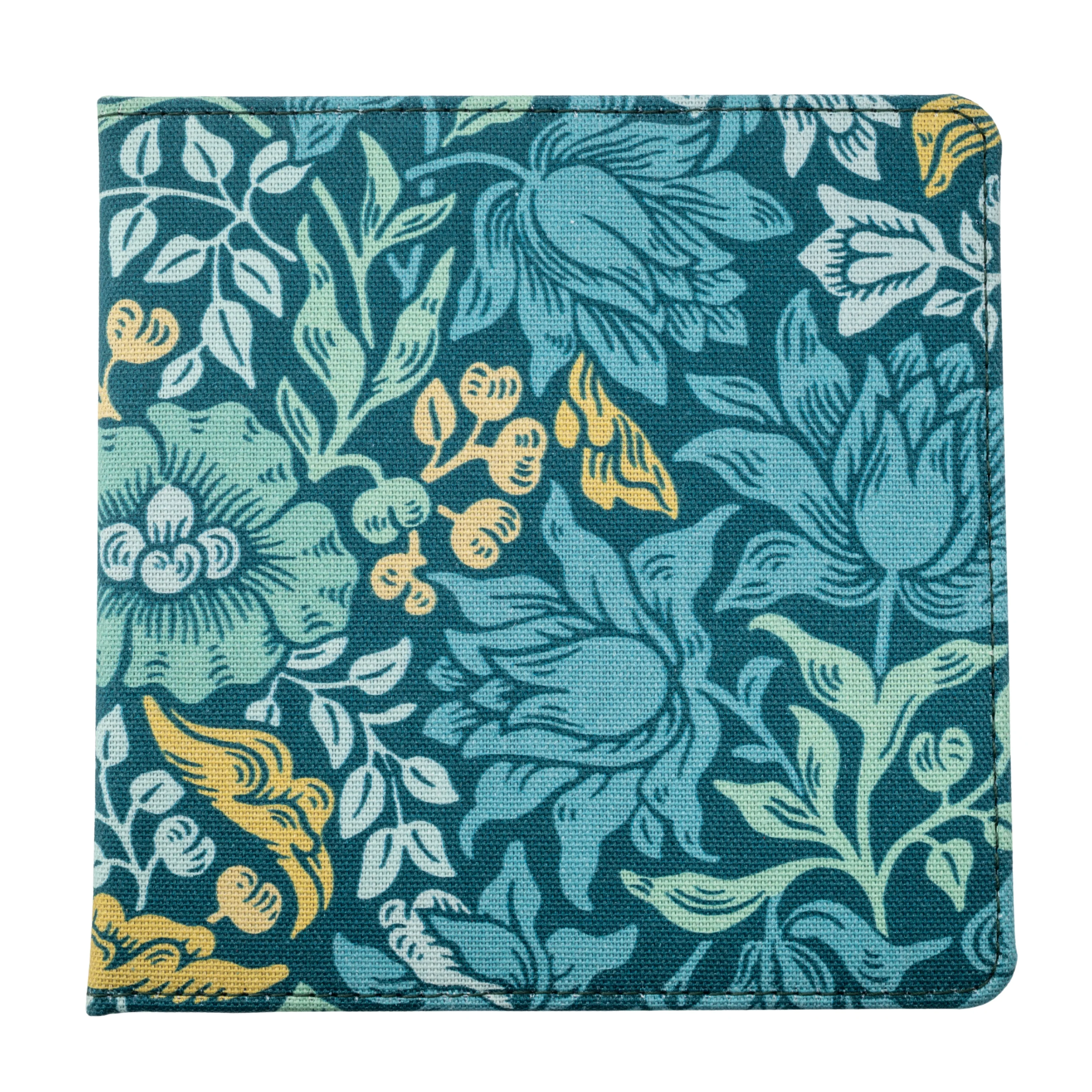 Blue Badge Wallet - Disabled Parking Permit Holder William Morris Mallow Teal - UK Made - Image 5