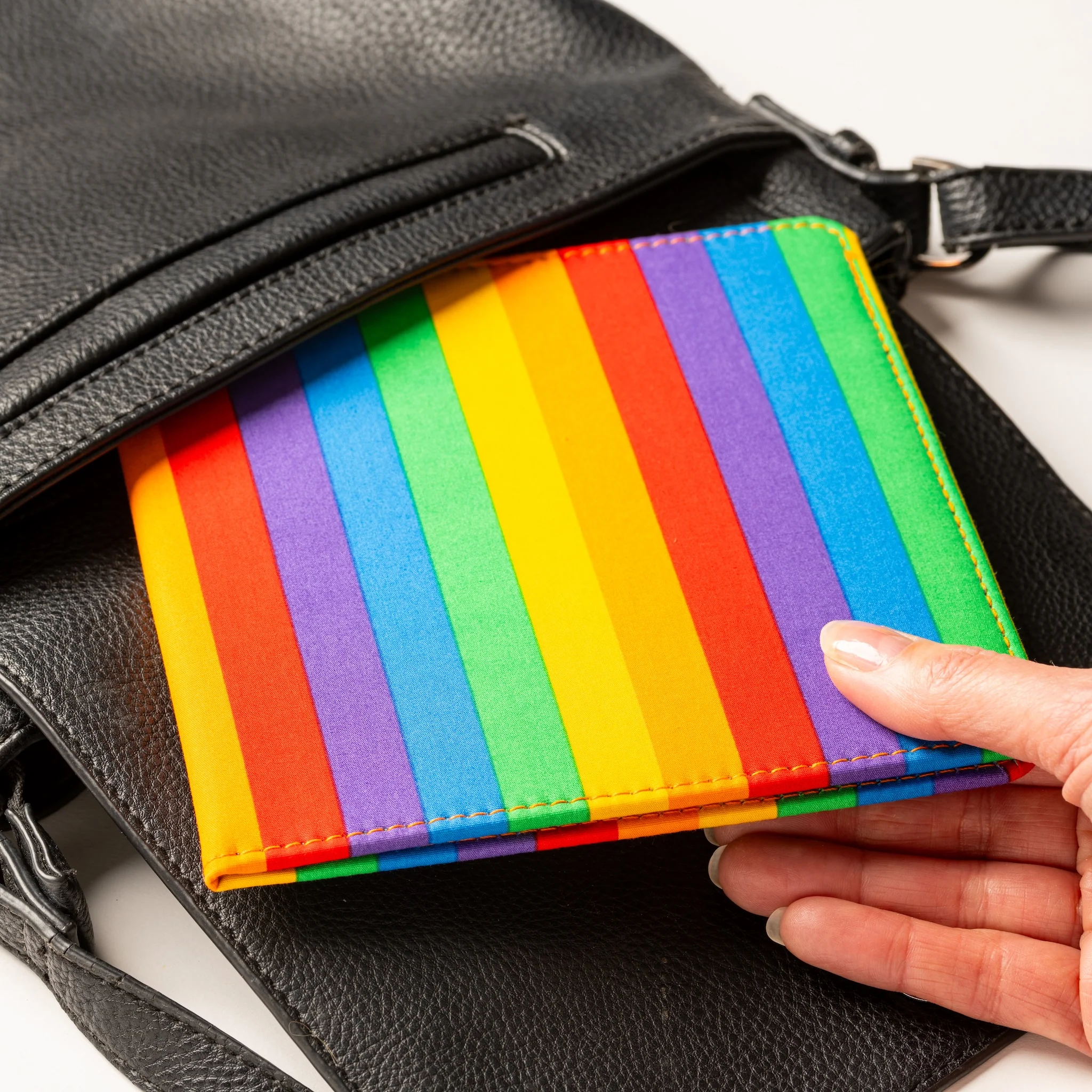 Blue Badge Wallet - Disabled Parking Permit Holder Rainbow Stripe - UK Made - Image 8