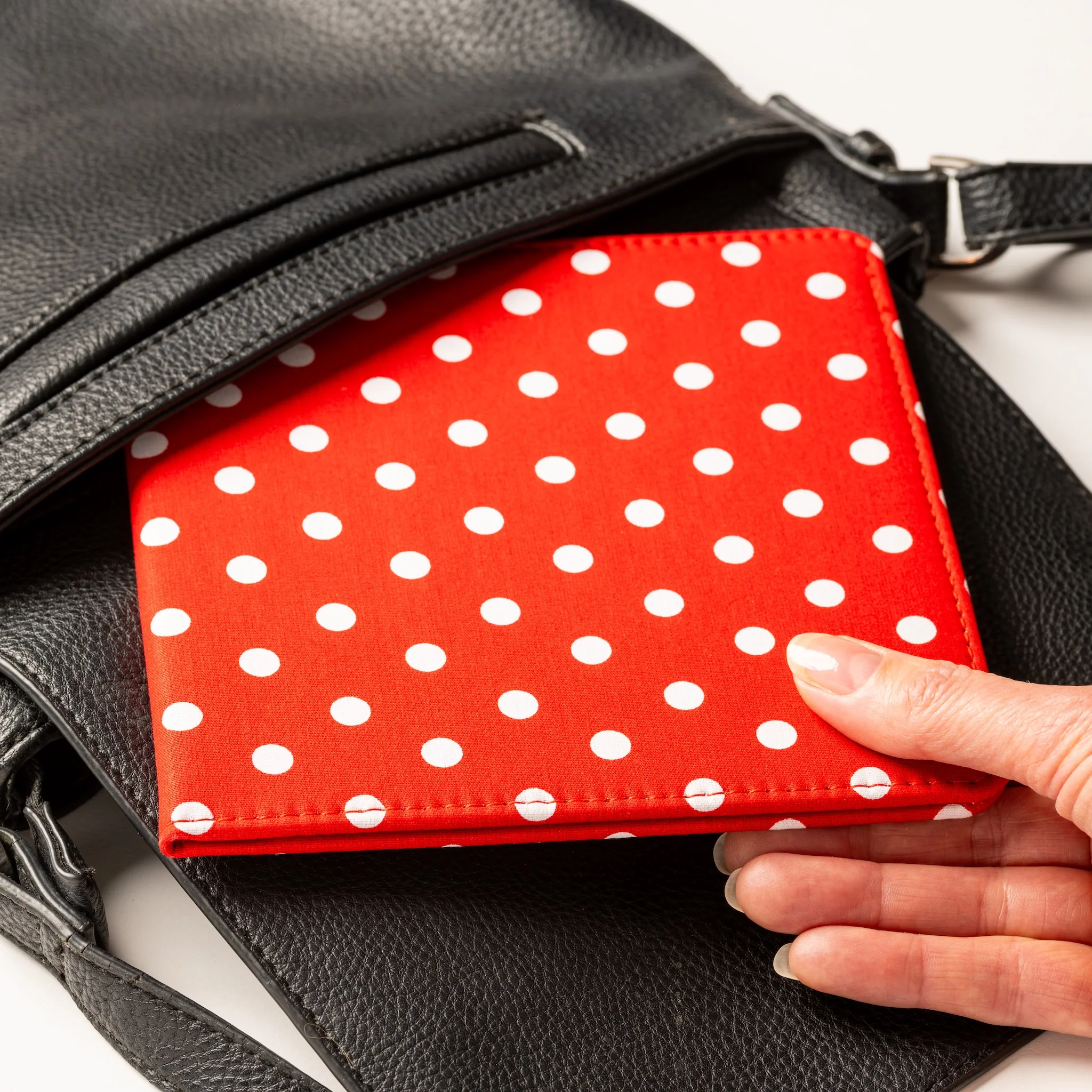 Blue Badge Wallet - Disabled Parking Permit Holder Spotty Red - UK Made - Image 8