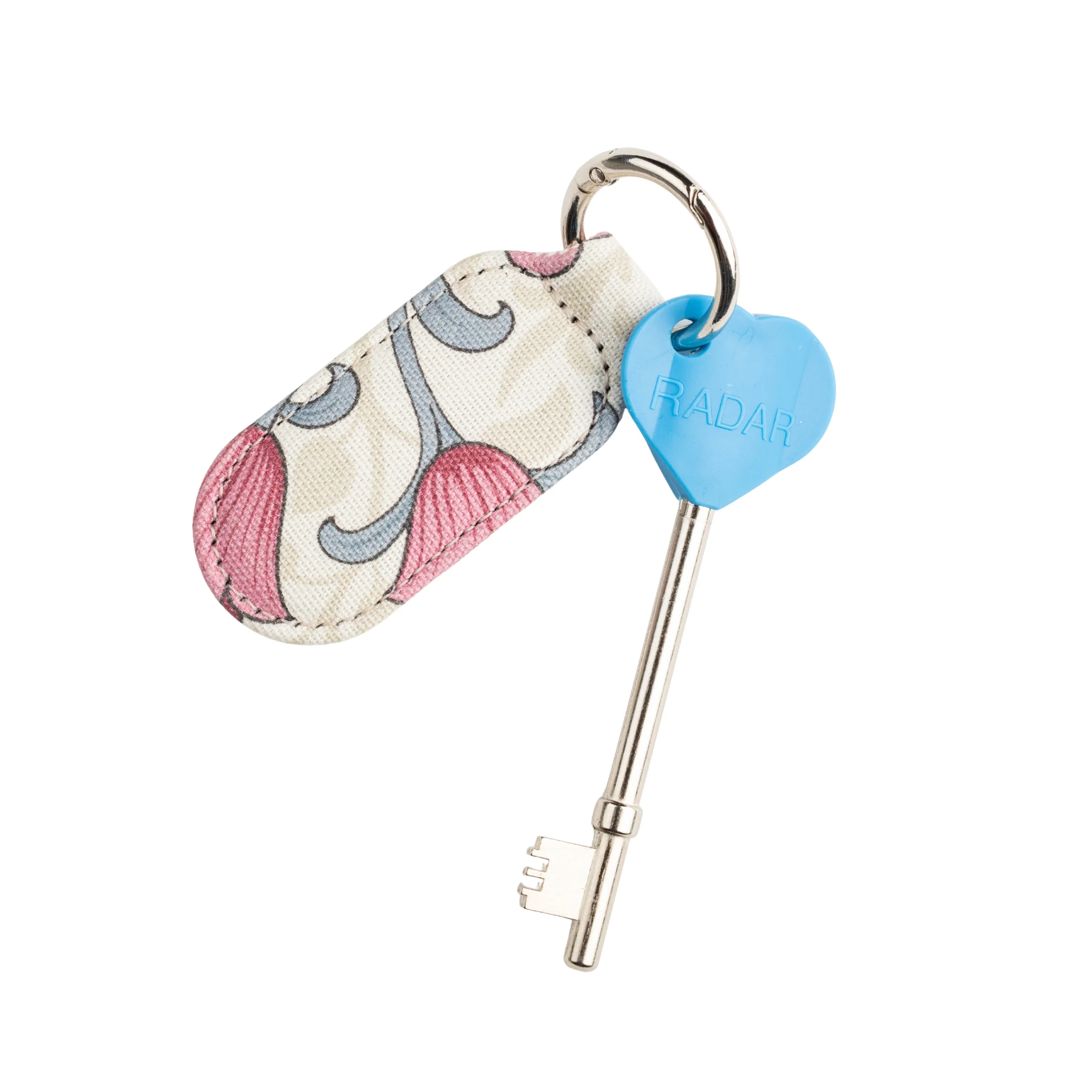 Genuine RADAR Disabled Toilet Key and Fabric Keyring in William Morris Golden Lily Plum - Image 3