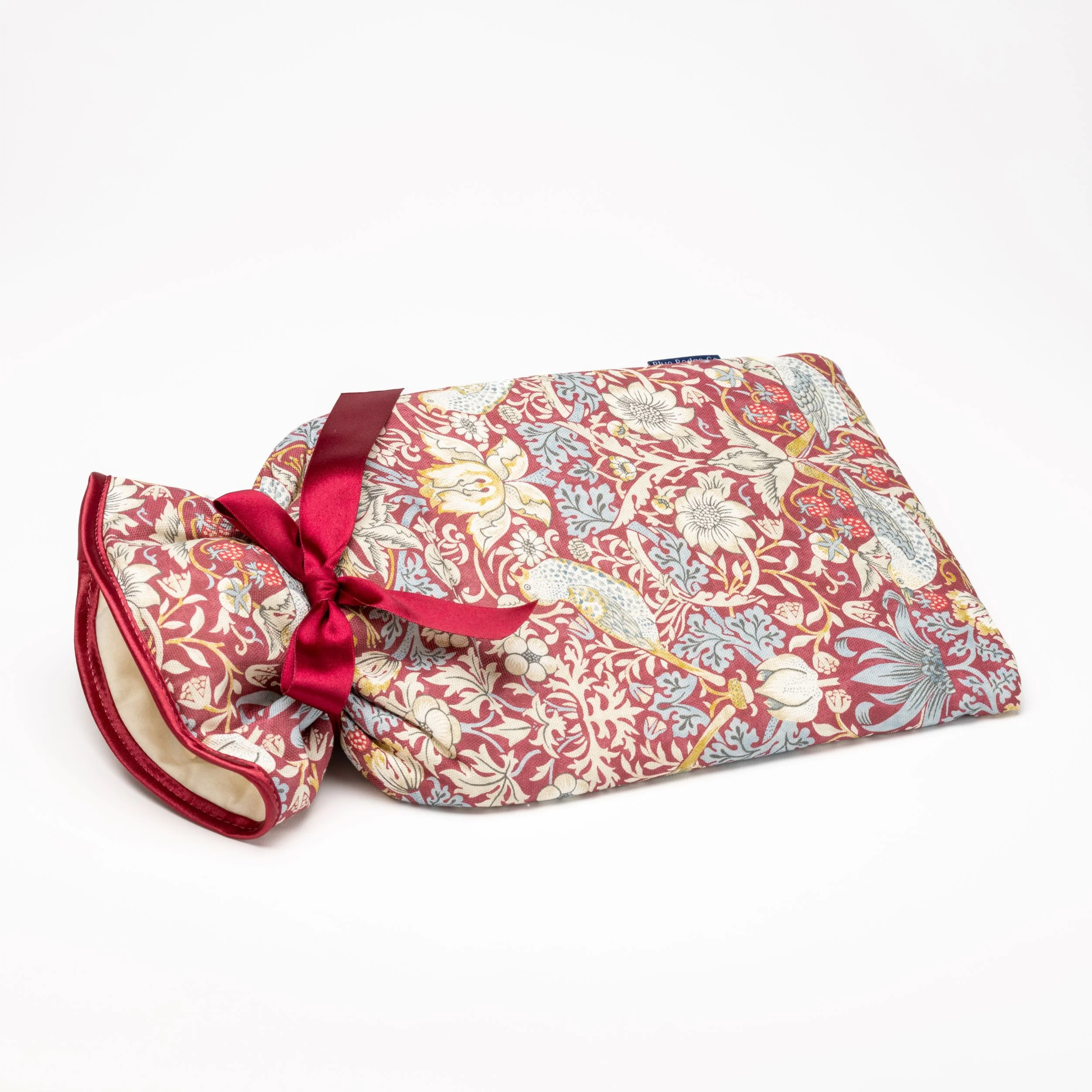 Large Hot Water Bottle in William Morris Strawberry Theif Plum - Image 5