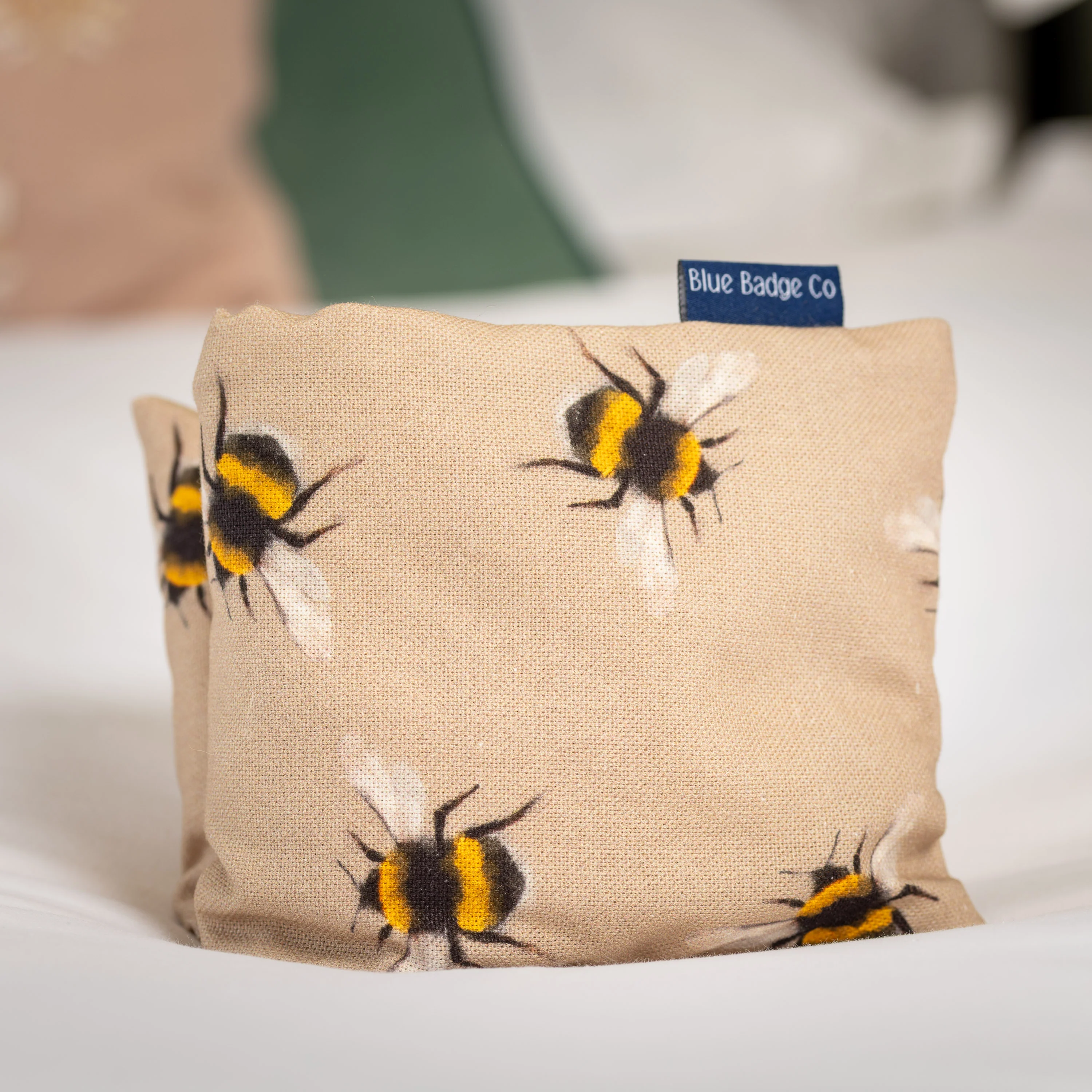 Lavender Wheat Warmer, Heated Wheat Bag in Bees - Image 3