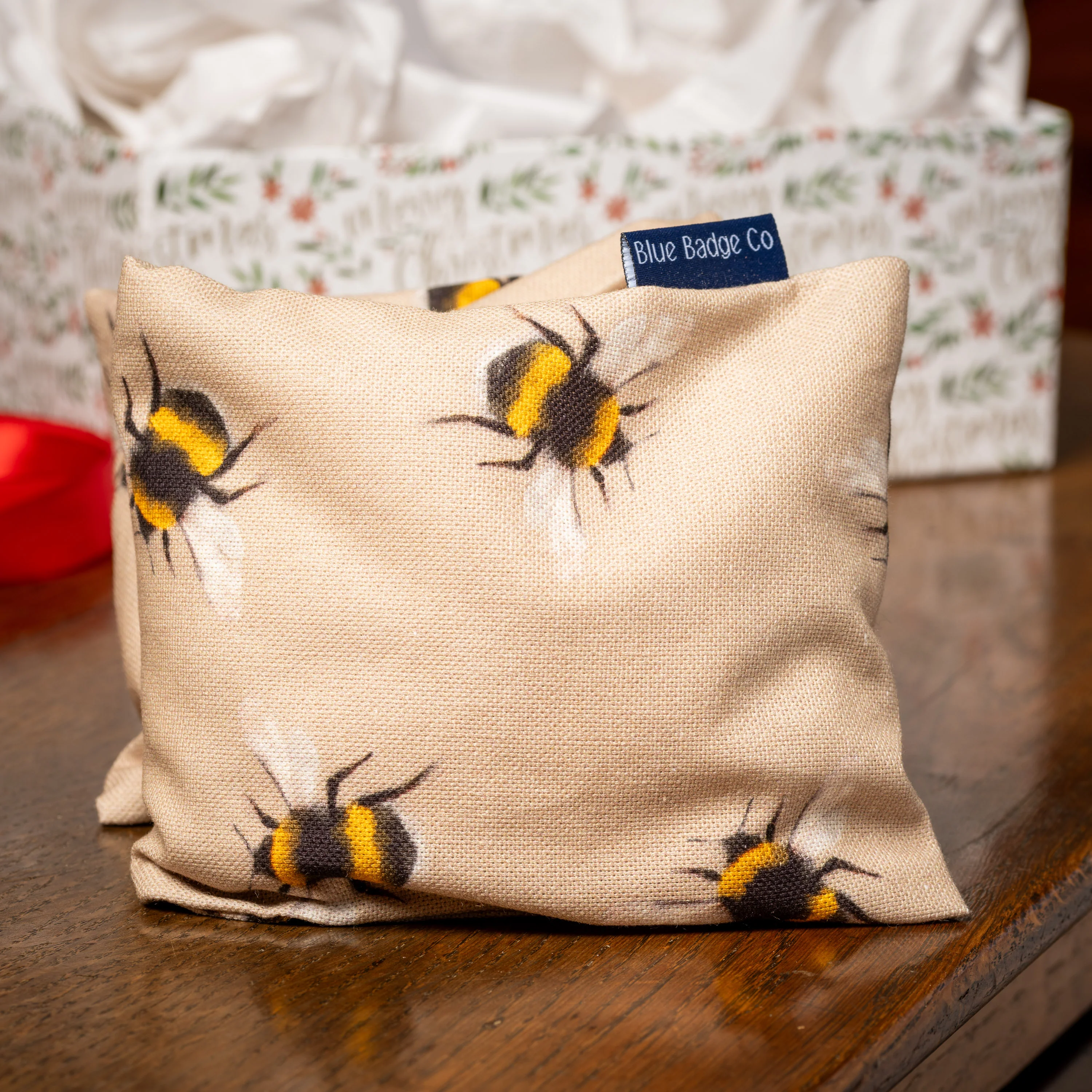Lavender Wheat Warmer, Heated Wheat Bag in Bees - Image 4