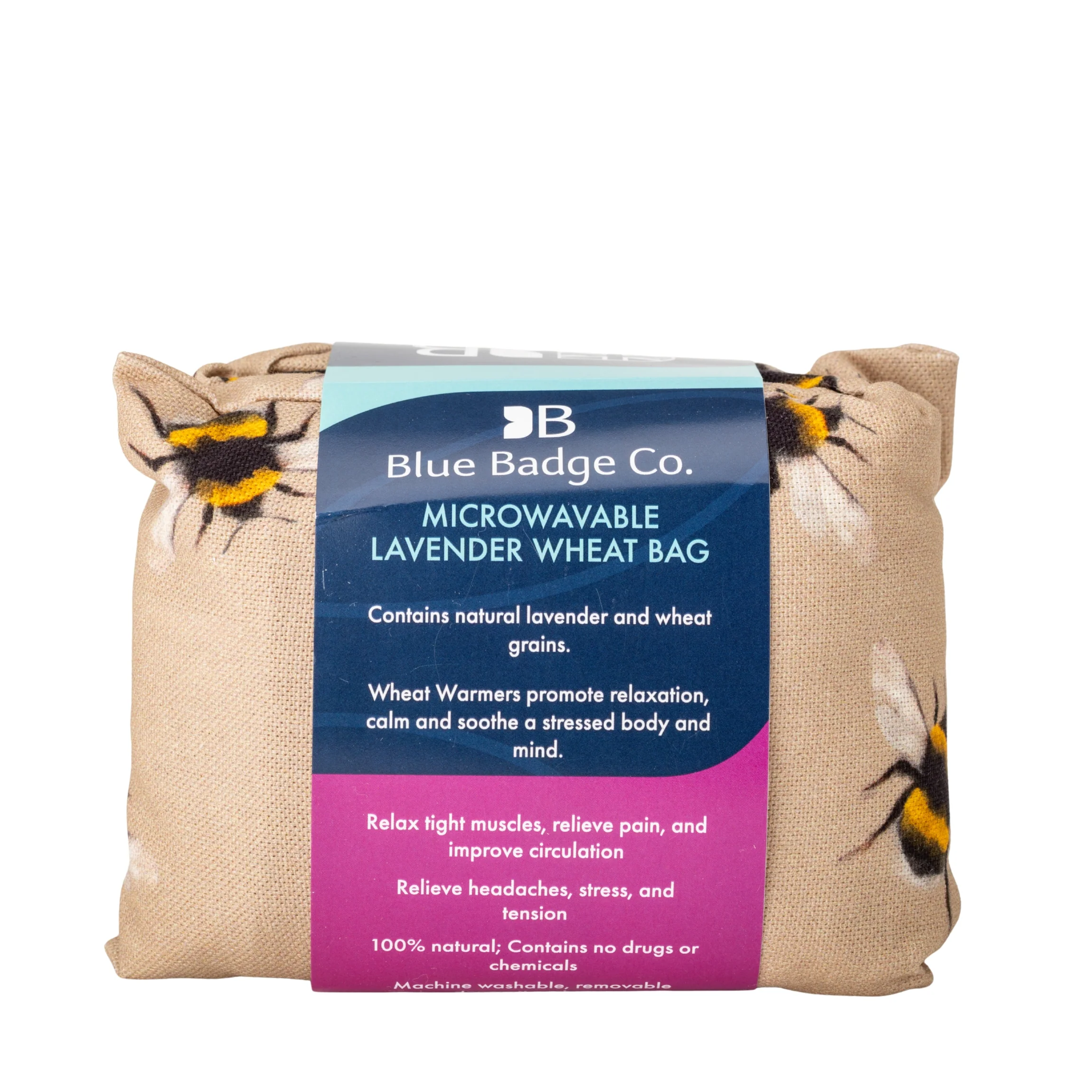 Lavender Wheat Warmer, Heated Wheat Bag in Bees - Image 6