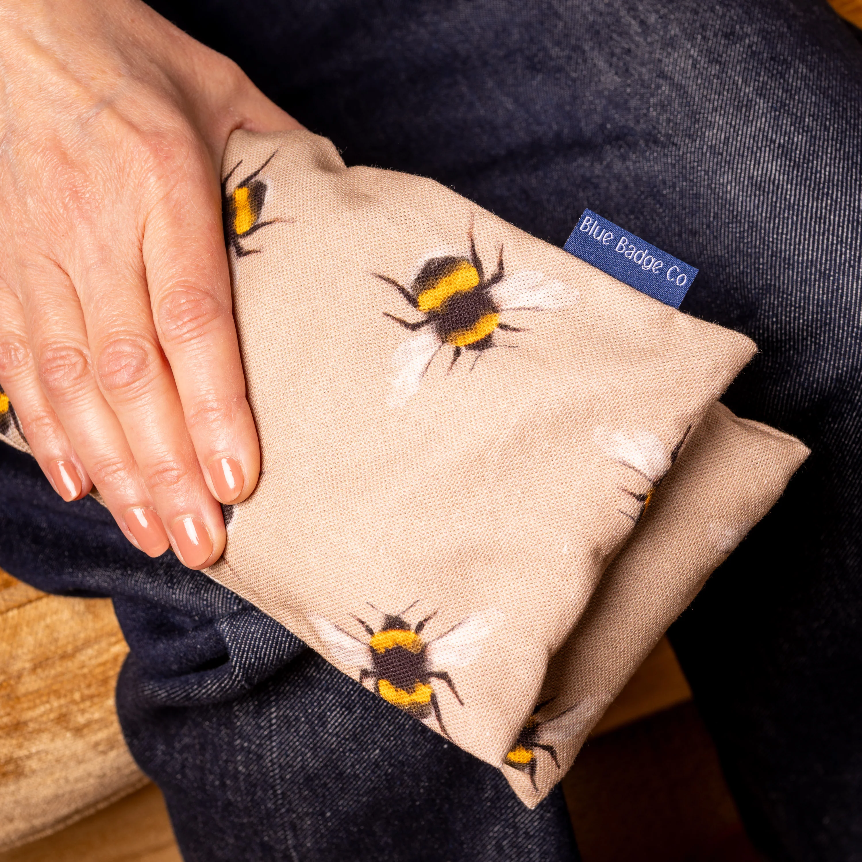 Lavender Wheat Warmer, Heated Wheat Bag in Bees - Image 9