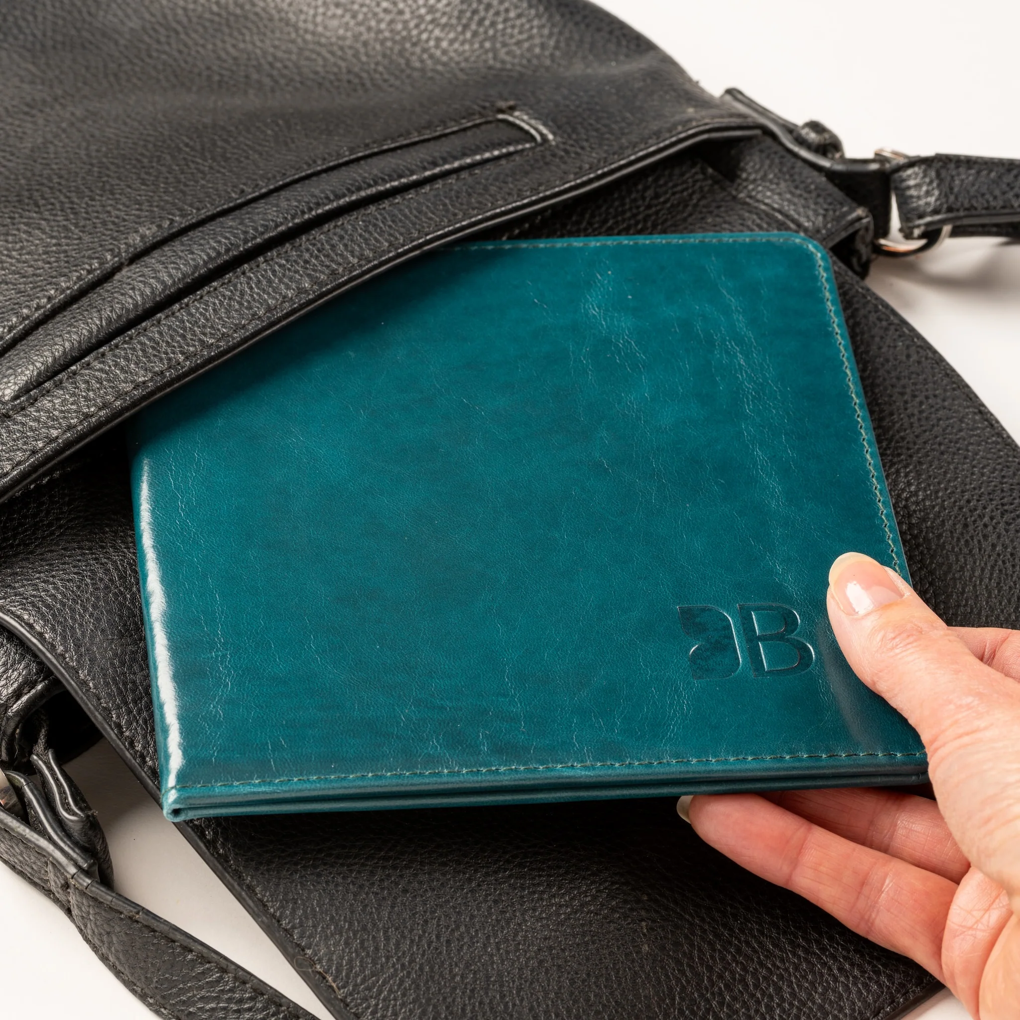 Disabled Blue Badge Parking Permit Wallet in Green Leather - UK Made - Image 7