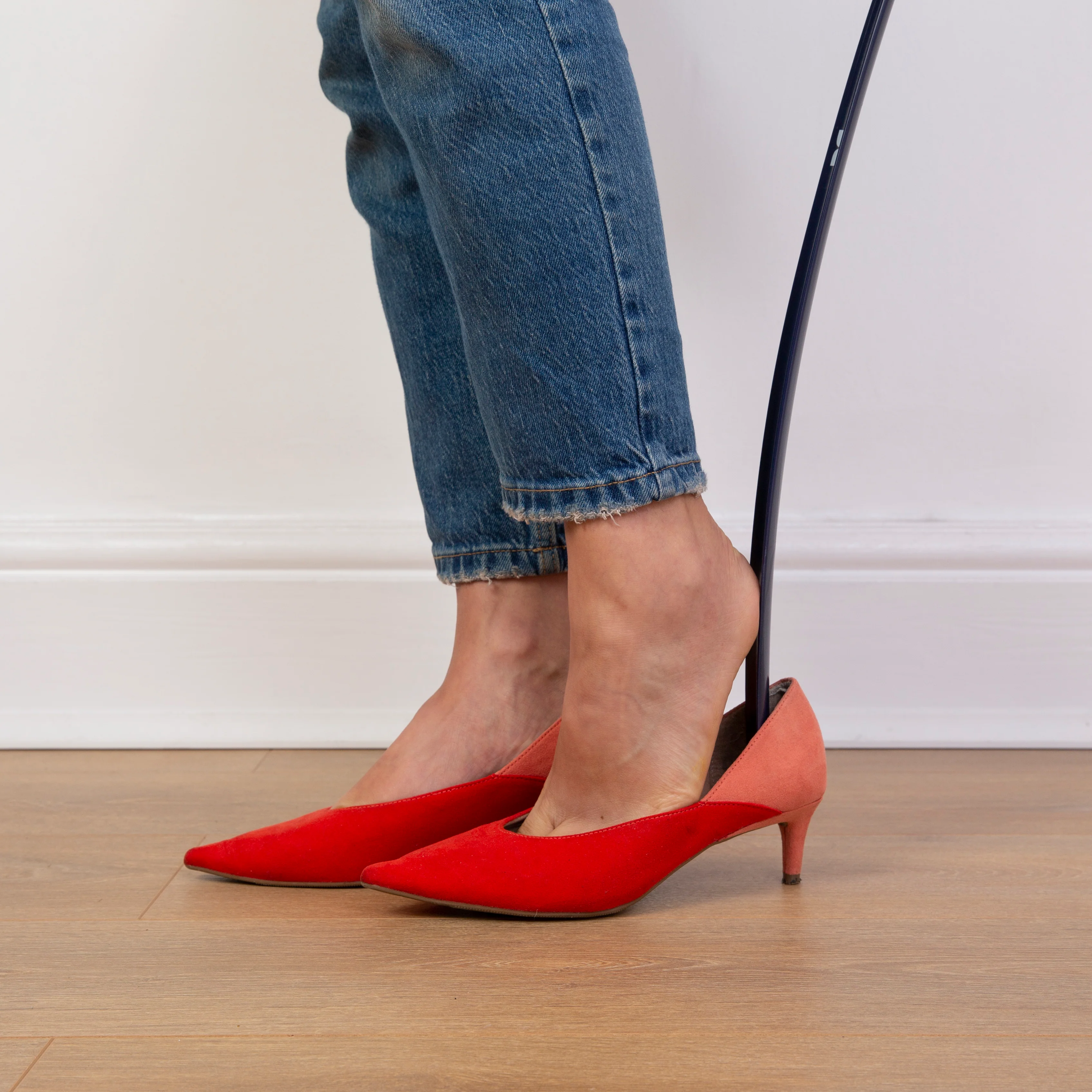 Long Handled 43cm Shoe Horn in Navy - Image 8