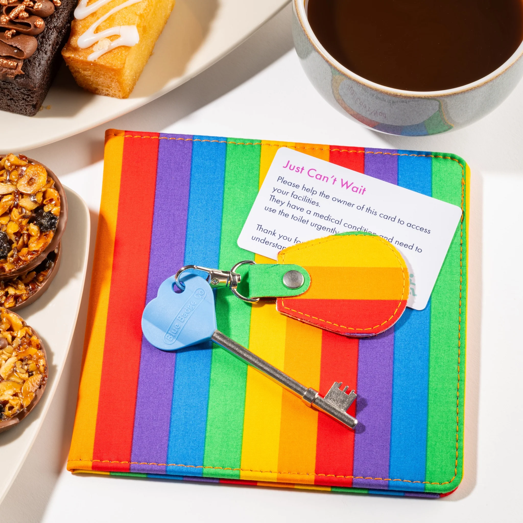 Disabled Blue Badge Wallet, Keyring and RADAR Key in Rainbow Stripe - UK Made - Image 10
