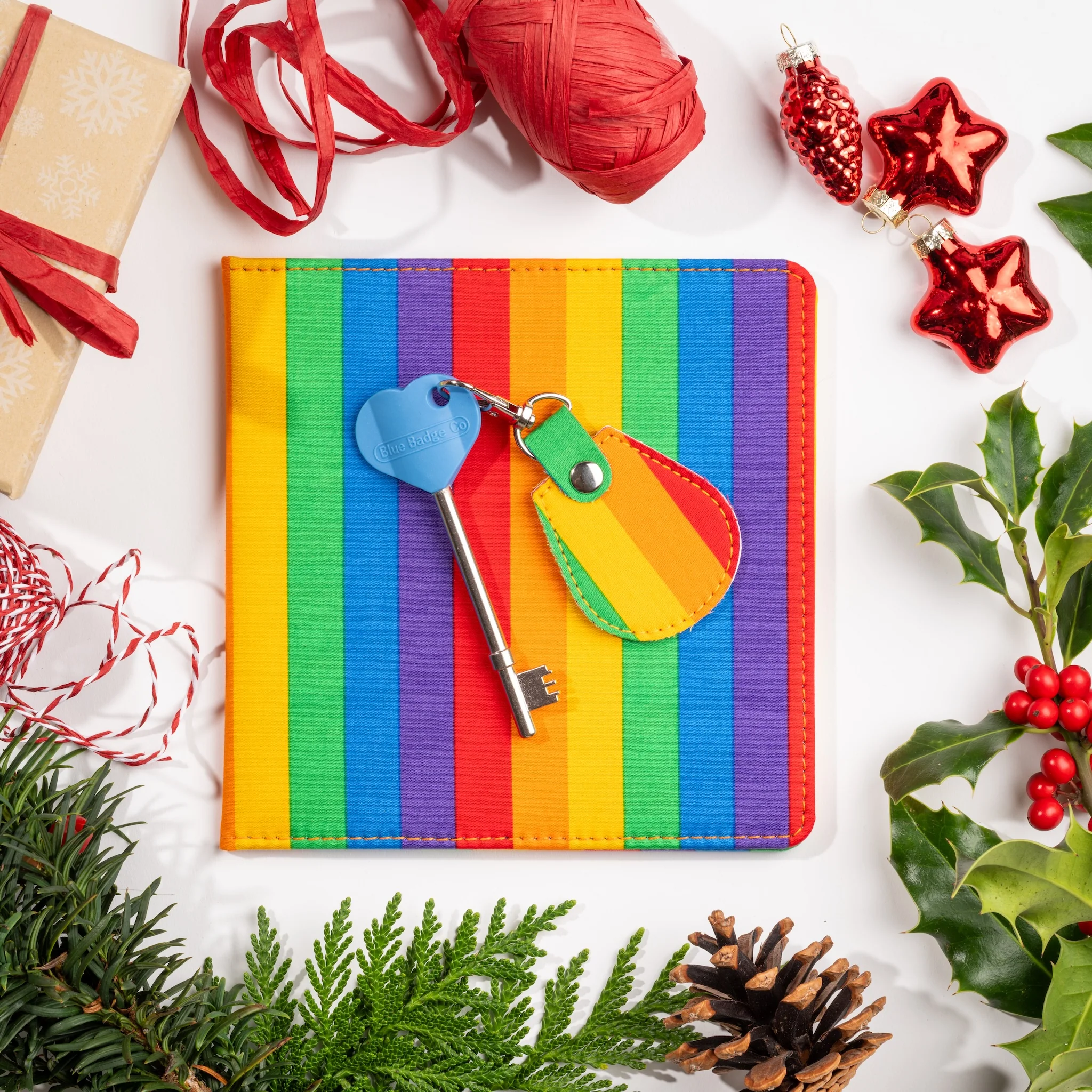 Disabled Blue Badge Wallet, Keyring and RADAR Key in Rainbow Stripe - UK Made - Image 7