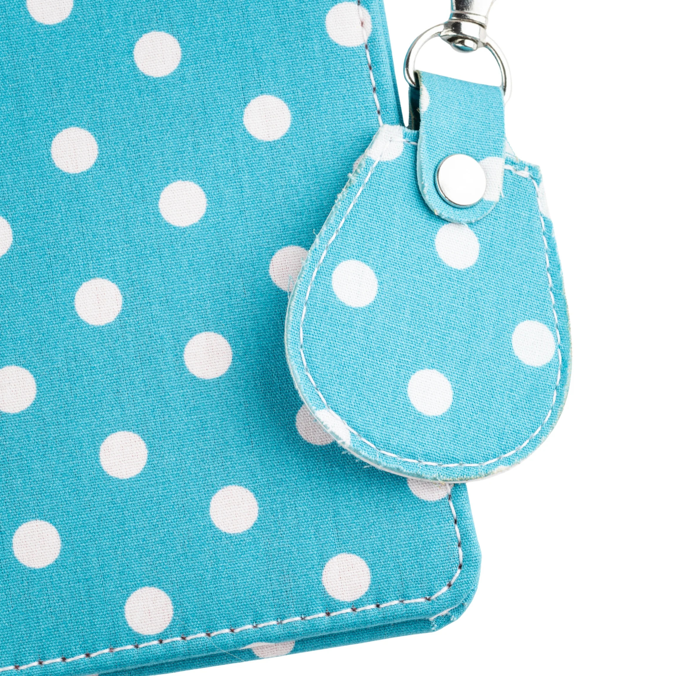 Disabled Blue Badge Wallet, Keyring and RADAR Key in Spotty Aquamarine - UK Made - Image 3