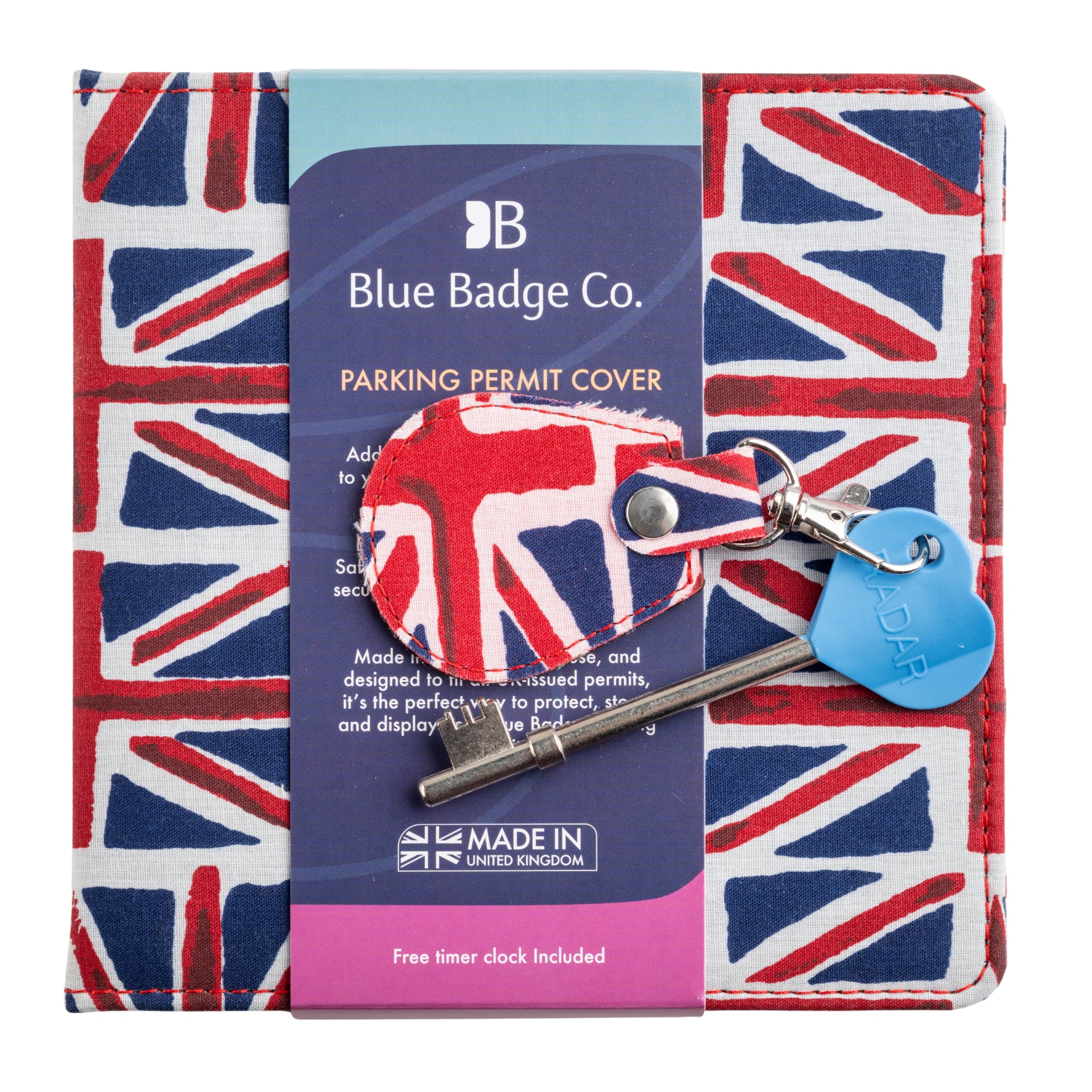 Disabled Blue Badge Wallet, Keyring and RADAR Key in Union Jack - UK Made - Image 4