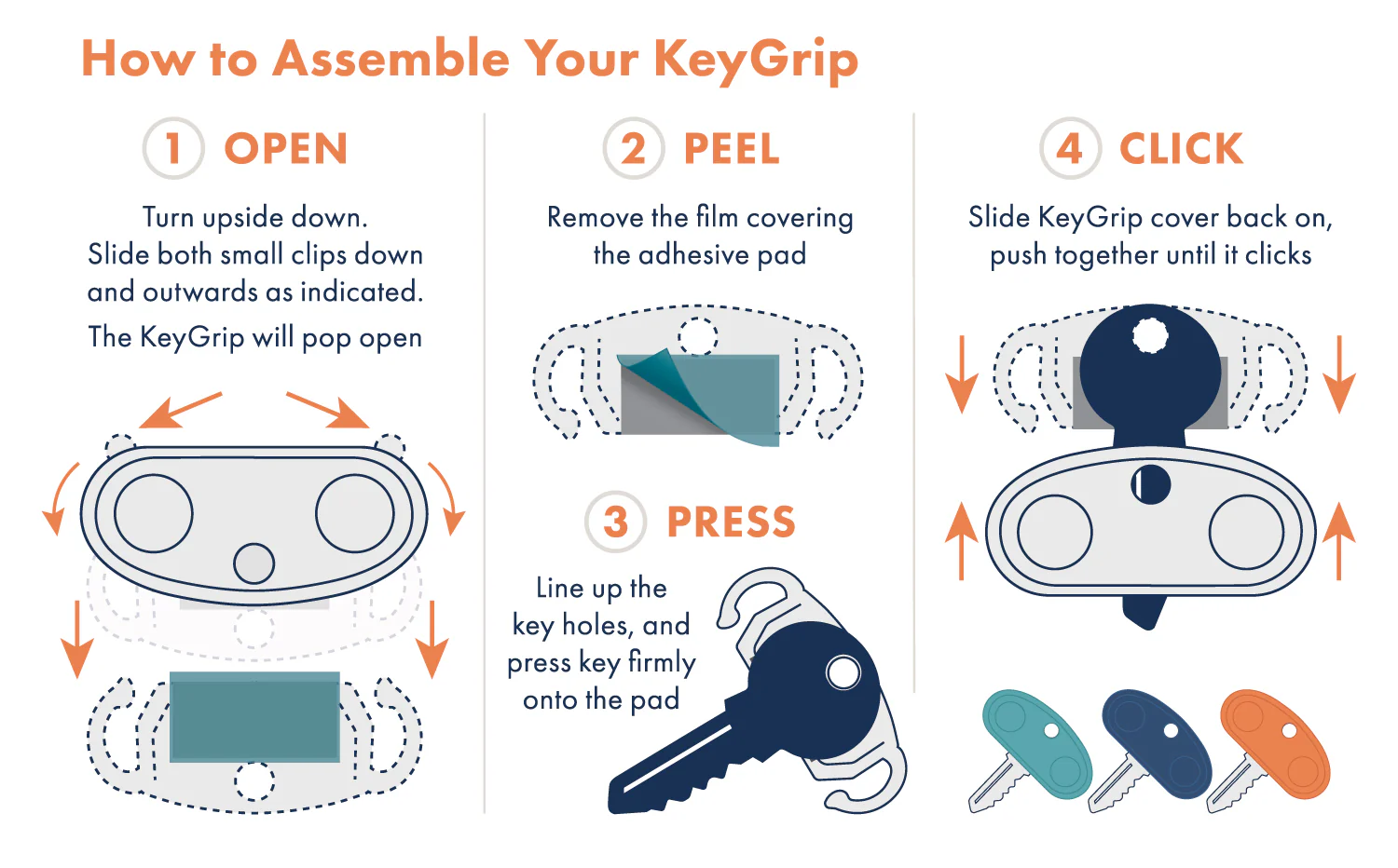 Key Grip Pack of 3 - Easy Turn Key Holder - Image 4