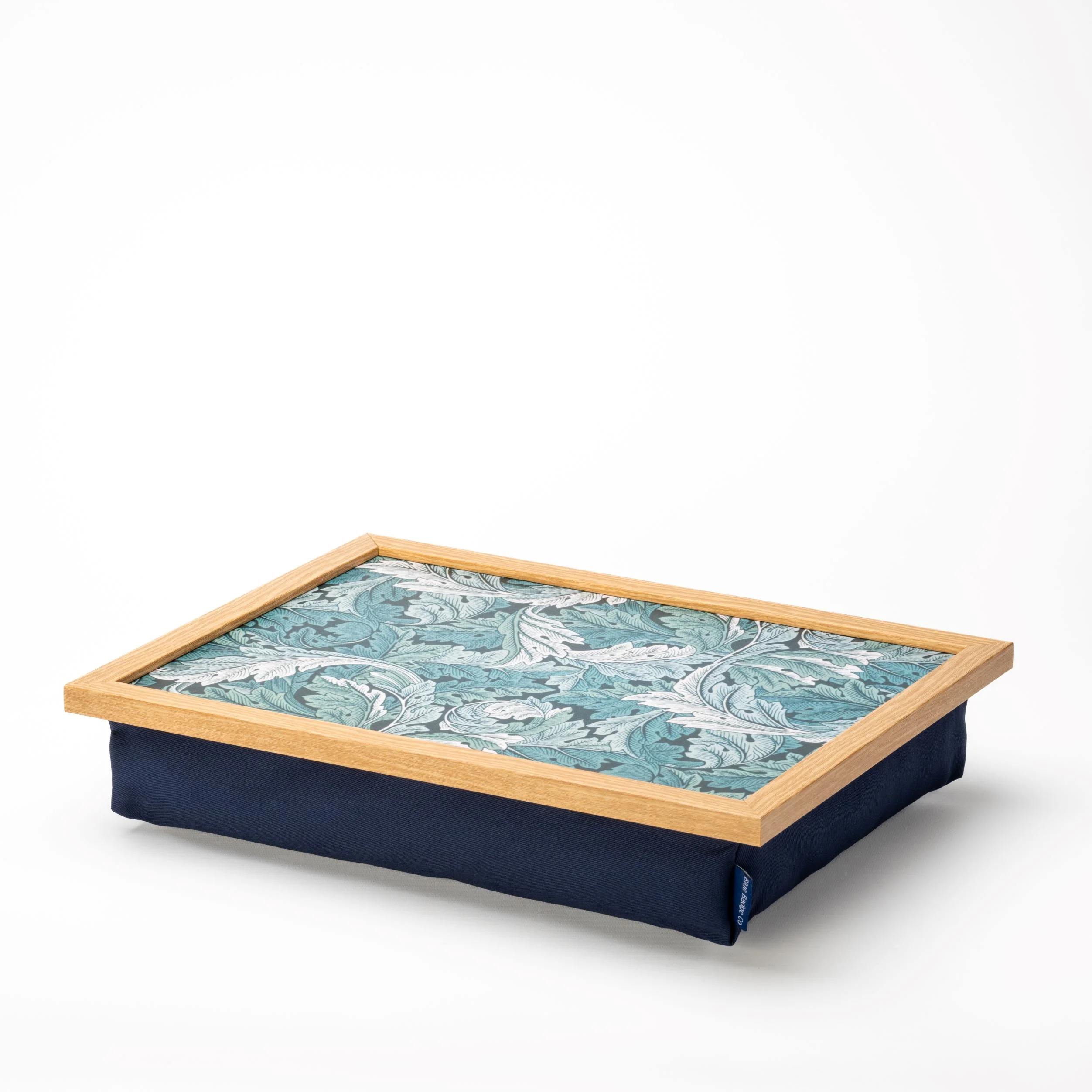 Bean Bag Cushioned Frame Lap Tray in William Morris Acanthus Teal -UK Made - Image 5