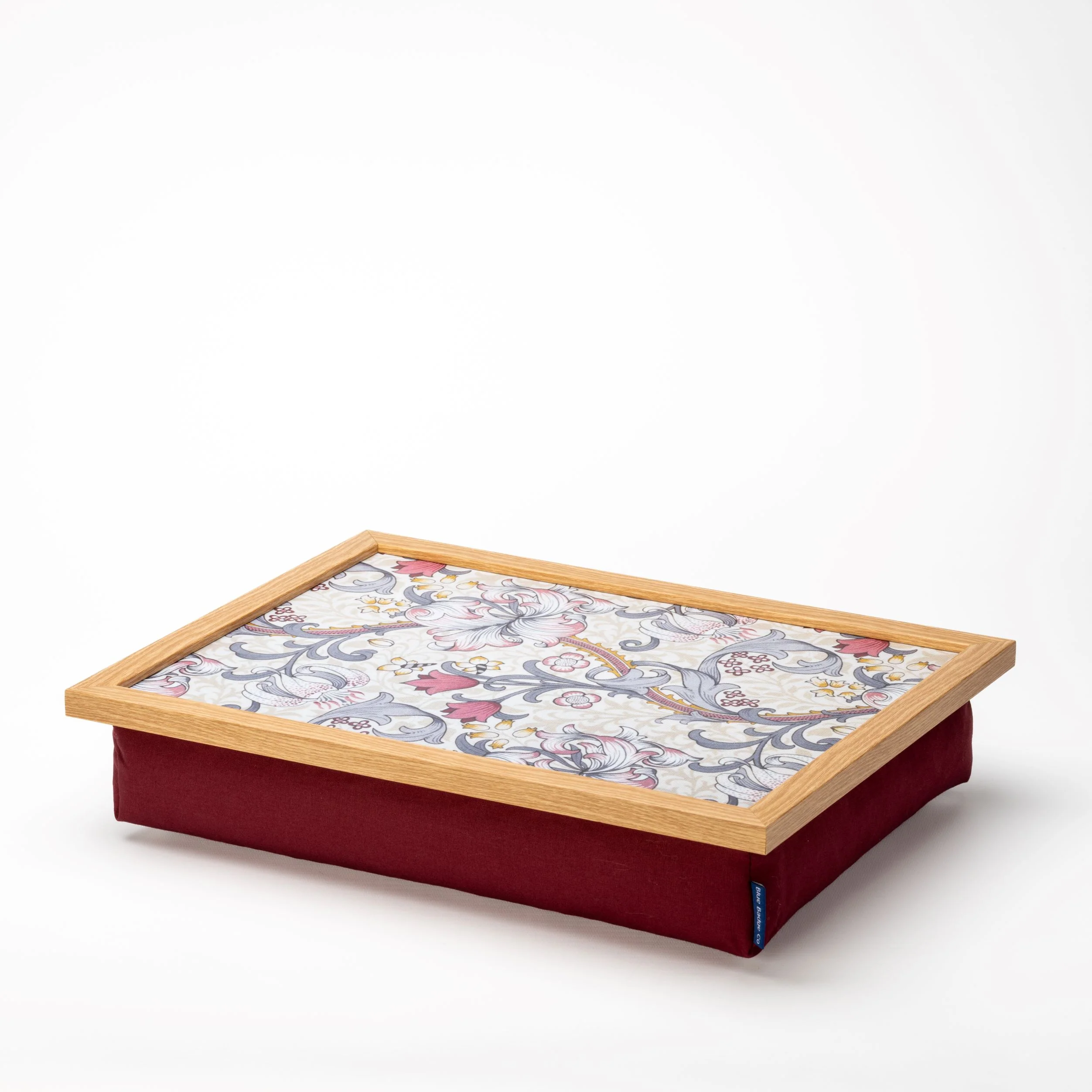 Bean Bag Cushioned Lap Tray in William Morris Golden Lily  Plum -UK Made - Image 4